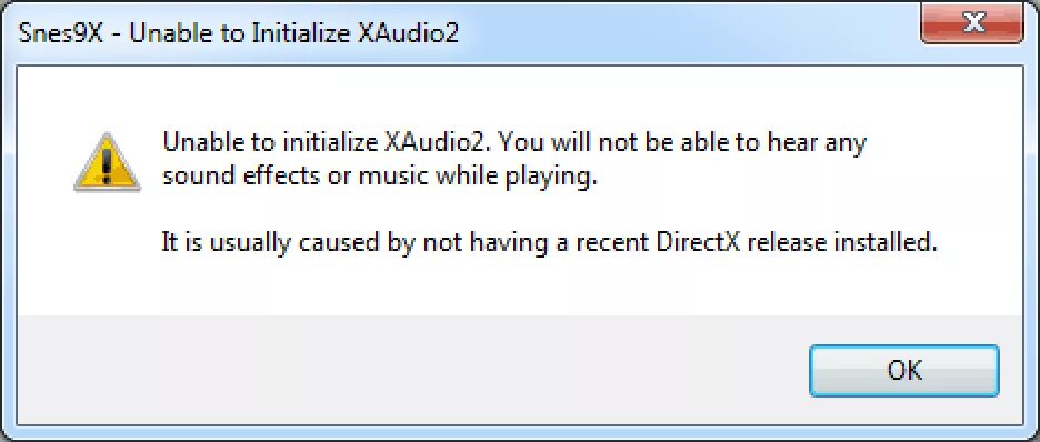 Could not initialize proxy. Unable. Able unable. Xaudio2_8.dll. Snes9x как опустить звук.