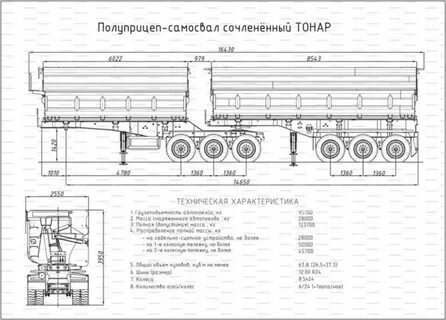 Тонар прицеп размеры