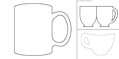 шаблон кружки для аппликации