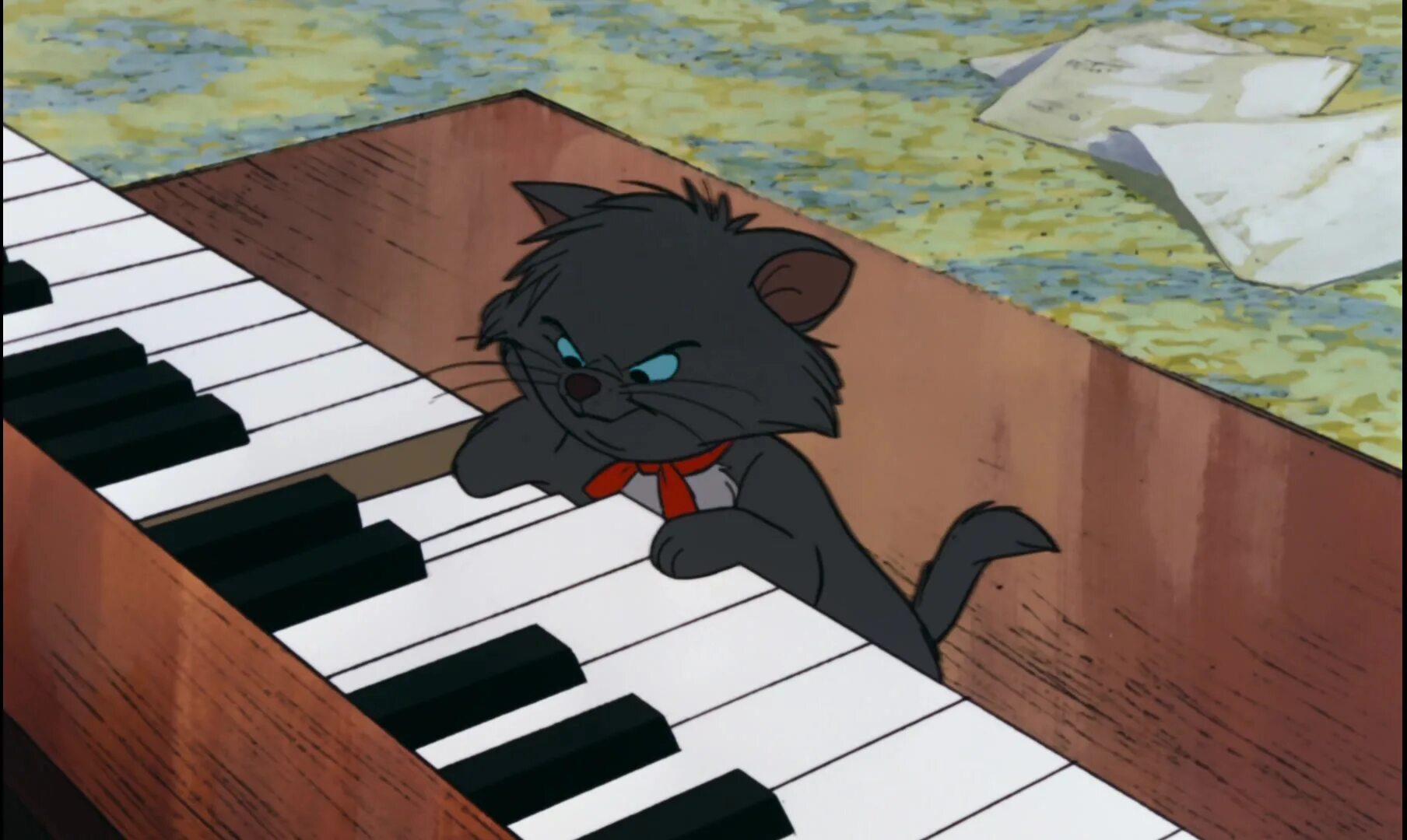 Котэ сборник мультиков песенки. Коты Аристократы Берлиоз. Коты-Аристократы (the Aristocats, 1970). Коты Аристократы пианист.