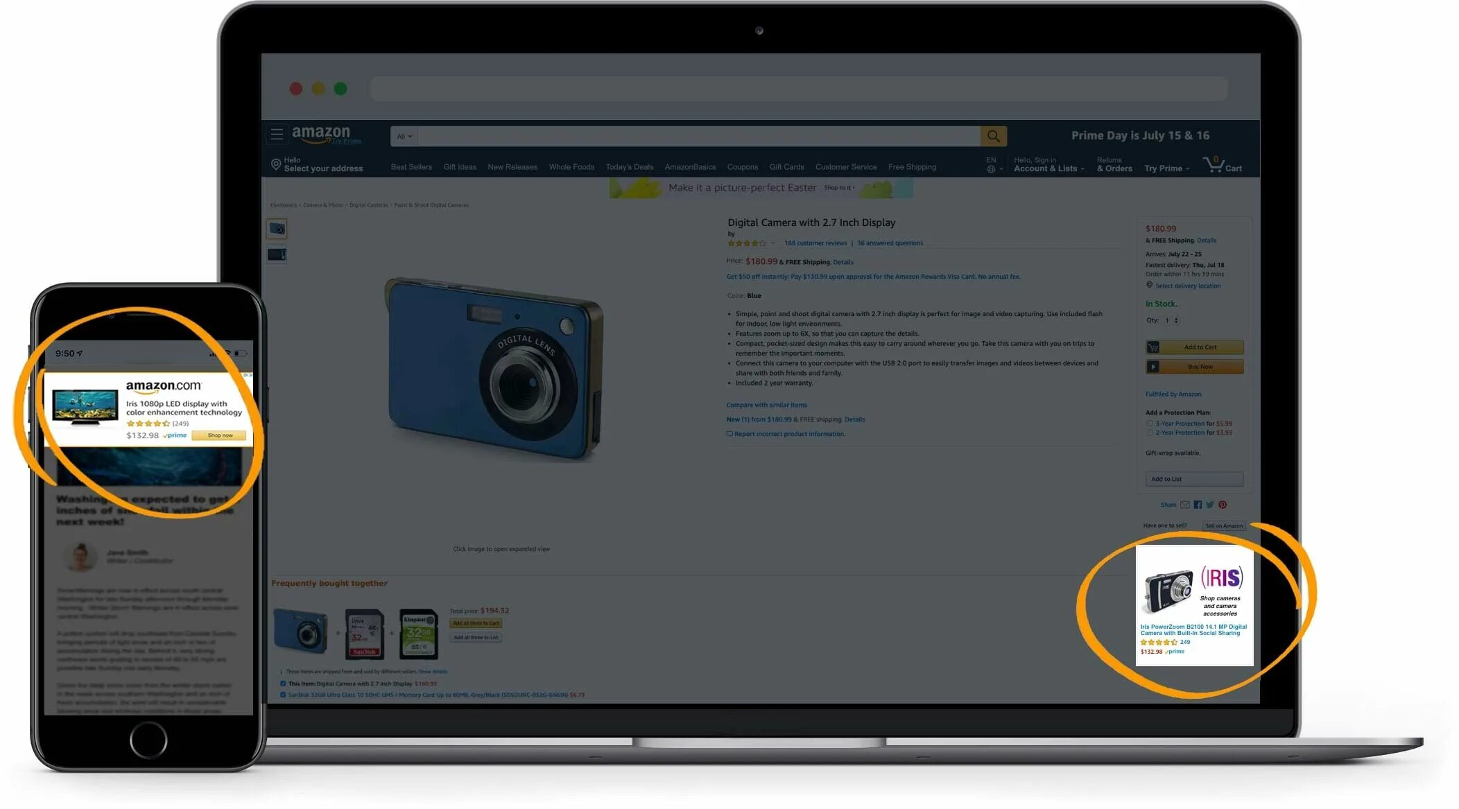 Display ad80hw. Amazon display.