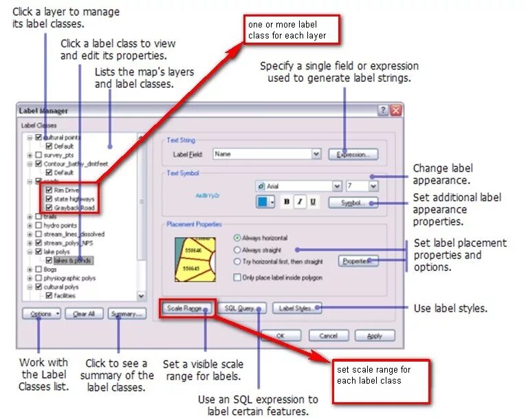 Class Labels. Labels ARCMAP. Class="Label-OUTOFSTOCK". ARCGIS Label expression excel.