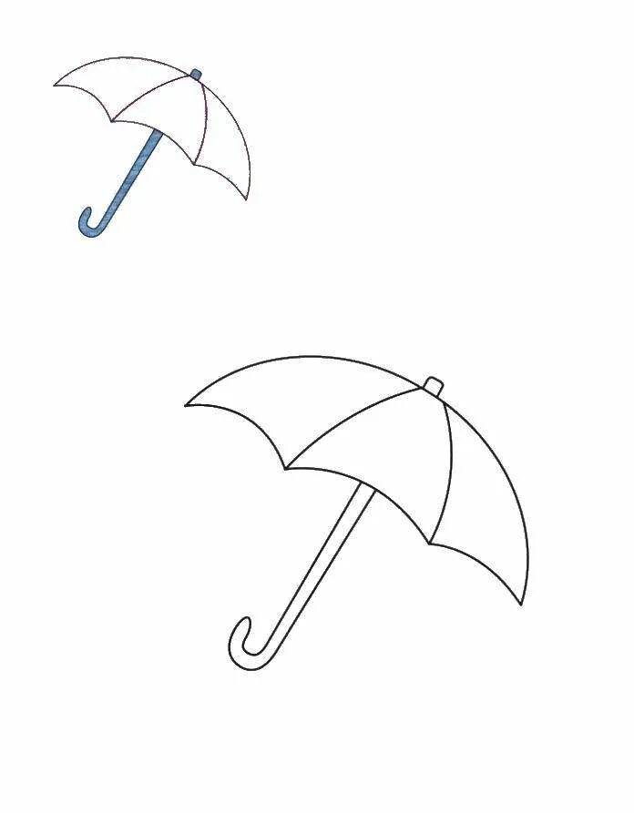 Зонтик карандашом. Зонтик раскраска для малышей. Зонт раскраска для детей. Рисование зонтик. Зонтик трафарет.