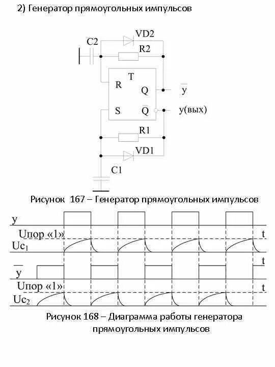 Схемы генераторов прямоугольных импульсов