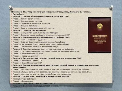 Конституция 1977 года статьи