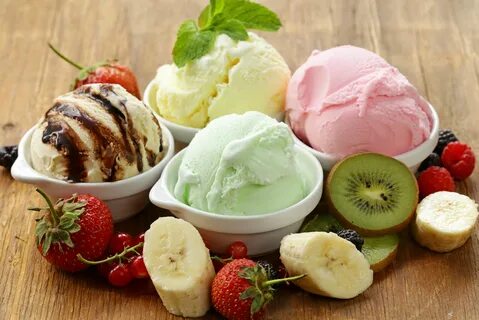 Fruits ice cream