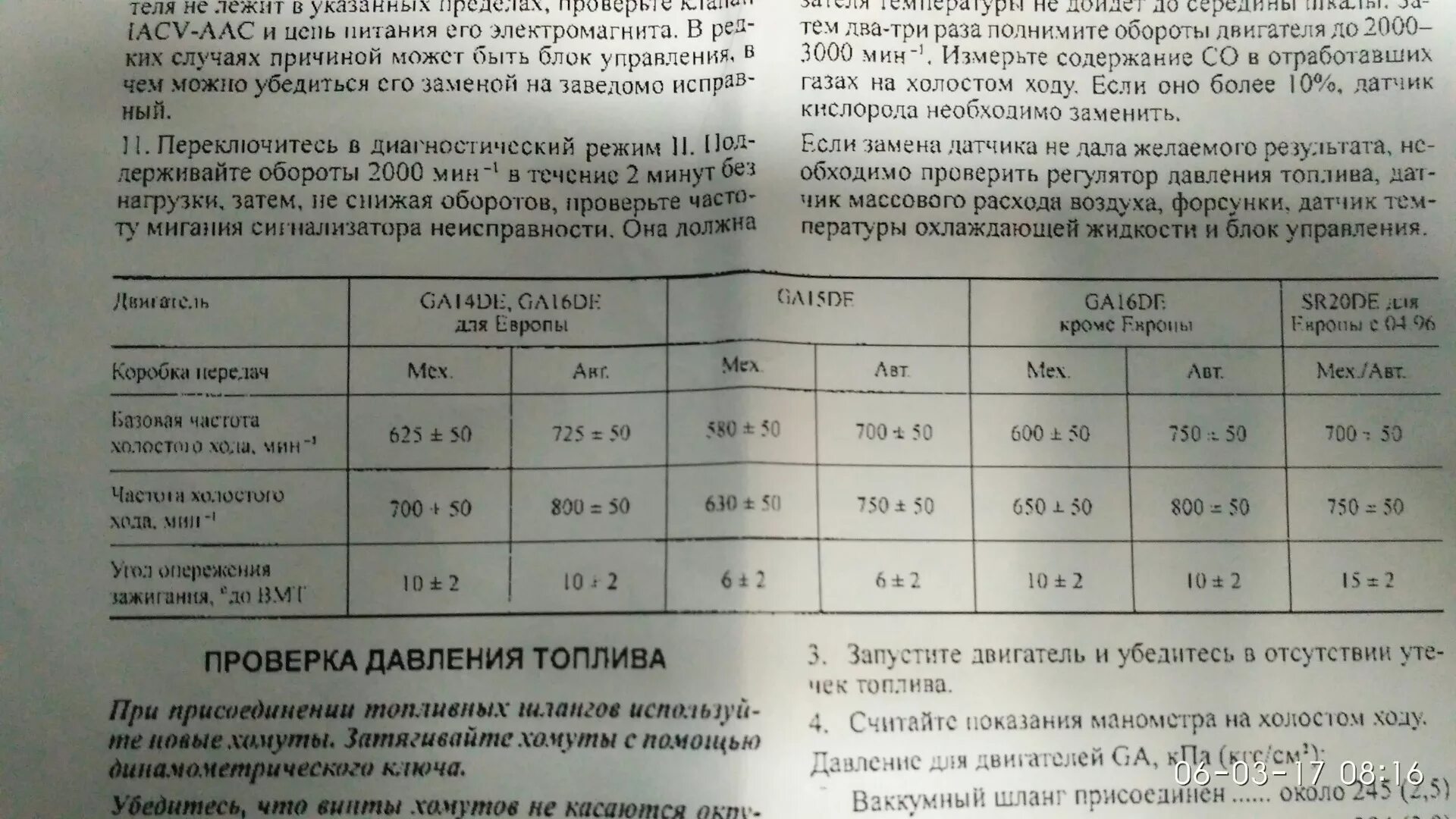 Частота холостого хода об мин. Угол опережения зажигания на холостом ходу норма. Ga15de угол опережения зажигания. Sr20de угол опережения зажигания норма. УОЗ sr20de.