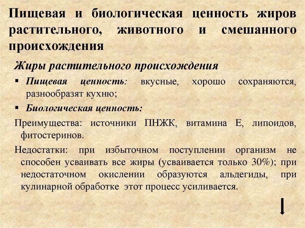 Растительное происхождение биологическая. Пищевая и биологическая ценность жиров. Пищевая ценность жиров растительного происхождения. Жиры биологическая ценность. Пищевая ценность жиров животного происхождения.