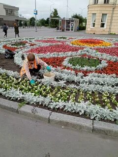 Цветы около метро
