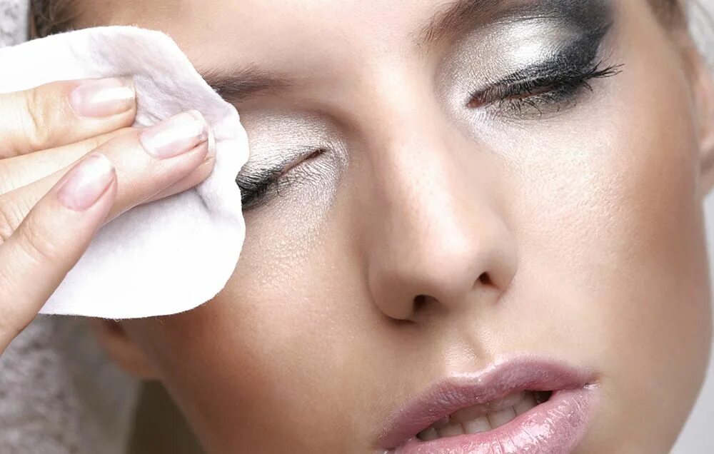 Make up removing. Make up removing