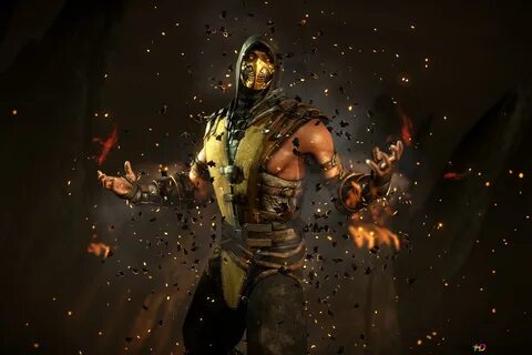 стандарт 3:2 2000x1333 Mortal Kombat X: Скорпион скачать обои.