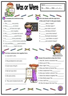 A simple worksheet to practise the verb to be - past simple. 
