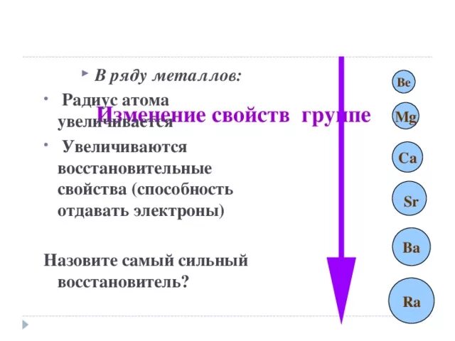 Как изменяются радиусы в группе. Способность отдавать электроны увеличивается в ряду. Радиус атомов металлов. В группе способность металлов отдавать электроны.... Изменение радиуса атома в группе.