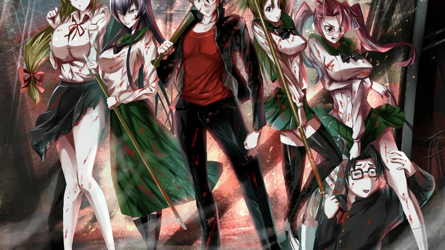 Tenants of the dead. Школа мертвецов аниме. Школа мертвецов Highschool of the Dead. Школа мертвецов (2010). Школа живых мертвецов аниме.
