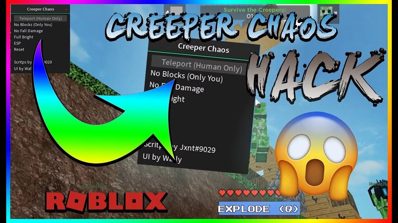 Скрипт на хаос. Creeper chaos. крипер хаос роблокс. chaos script. chaos script roblox.