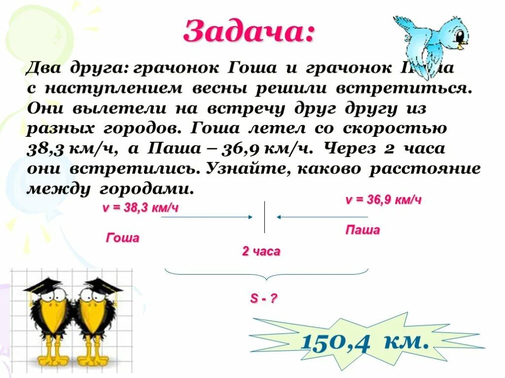 Задача про весну. Задачи про весну. математические задачи про весну. задачи на встречу друг к другу. задания для двоих друзей.