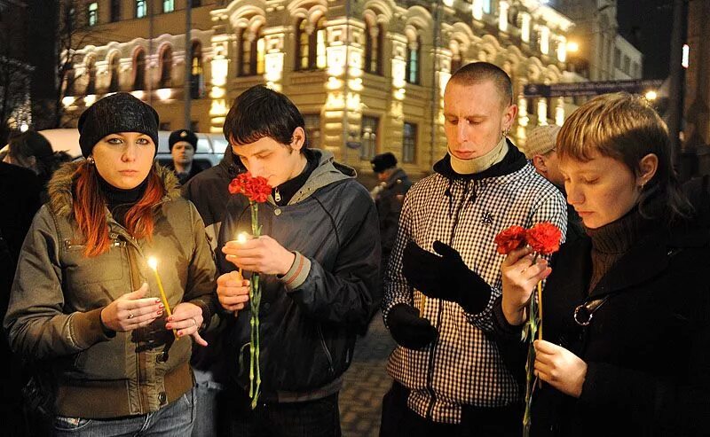 Траур в Москве 2010.