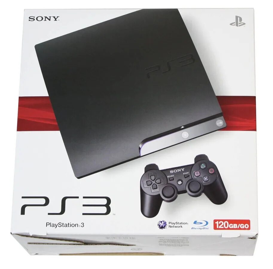 Sony playstation 3 характеристики. Sony PLAYSTATION 3 Slim 120gb. Приставка Sony PLAYSTATION Slim 3 2022. Сони плейстейшен 3 за 8000 рублей. Ps3 Slim 120gb коробка.