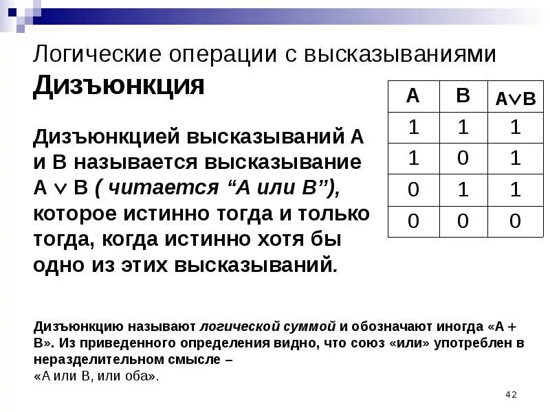 Тогда и только тогда логика. Логические операции. тогда и только тогда логическая операция. дизъюнкция логическая операция. операции логики высказываний.