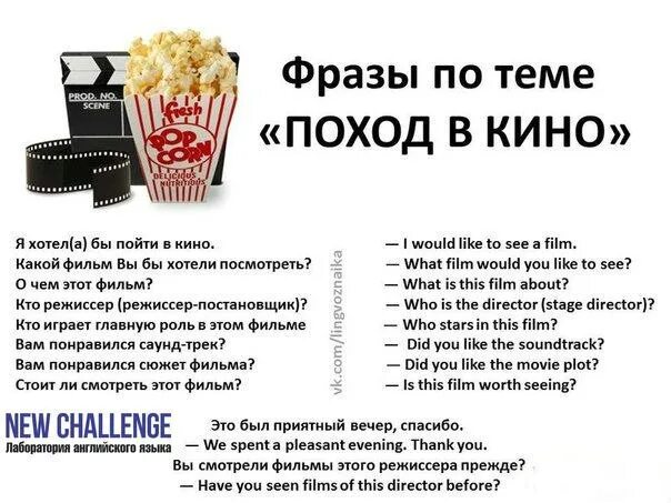 Диалог 5 фраз. Диалог на тему поход в кинотеатр. задания по фильмам на английском языке.