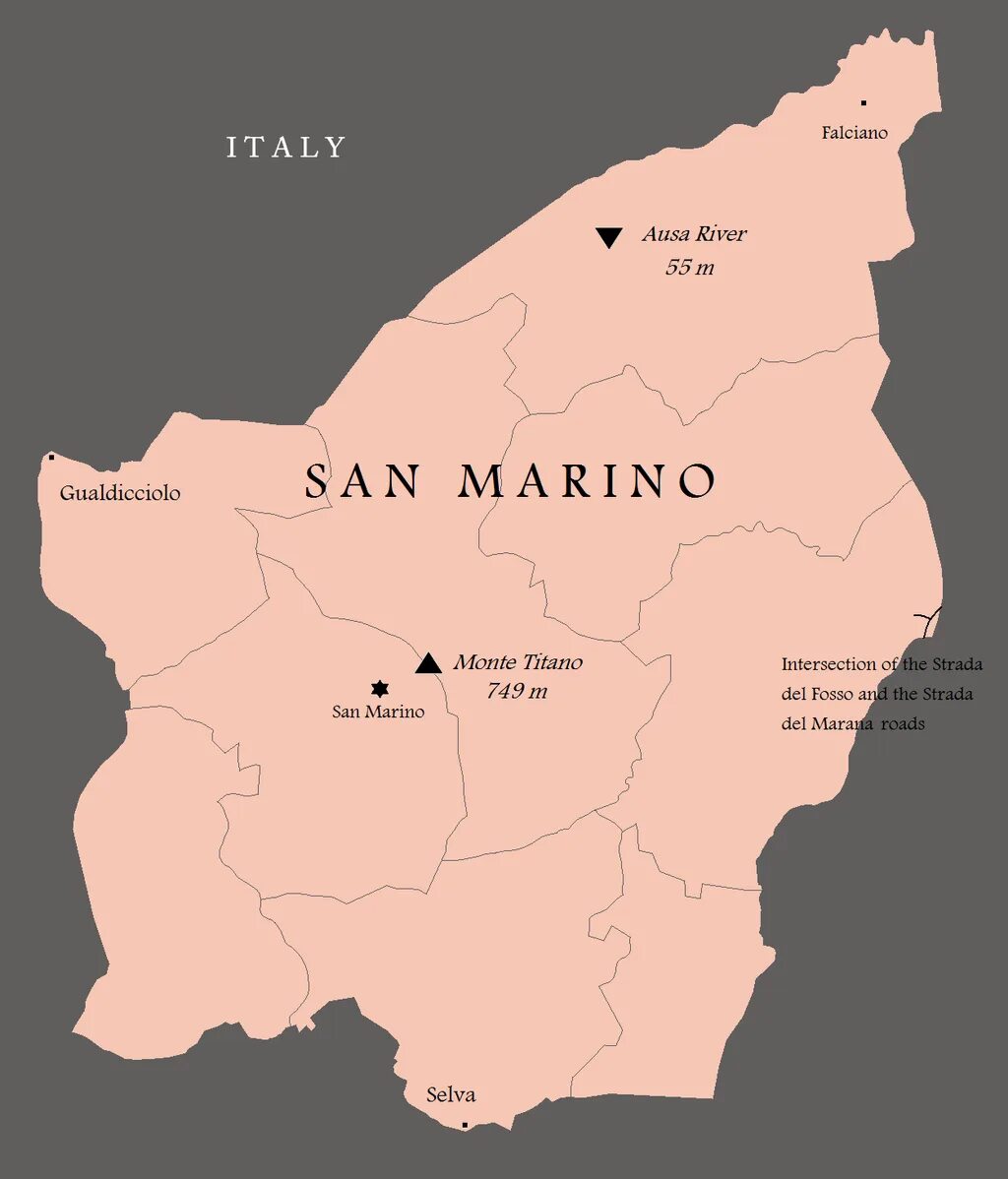 Где находится марино. Сан-Марино государство на карте. Сан-Марино государство на карте Европы. Сан Марино граничит. Сан-Марино на карте Европы с границами государств.