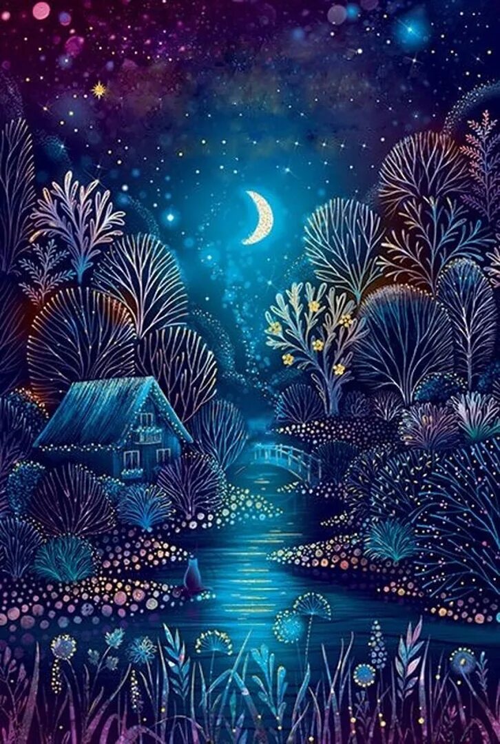 Волшебные открытки с днем рождения. Волшебног для рождения. Сказочная ночь. Волшебног для рождения. Волшебног для рождения.