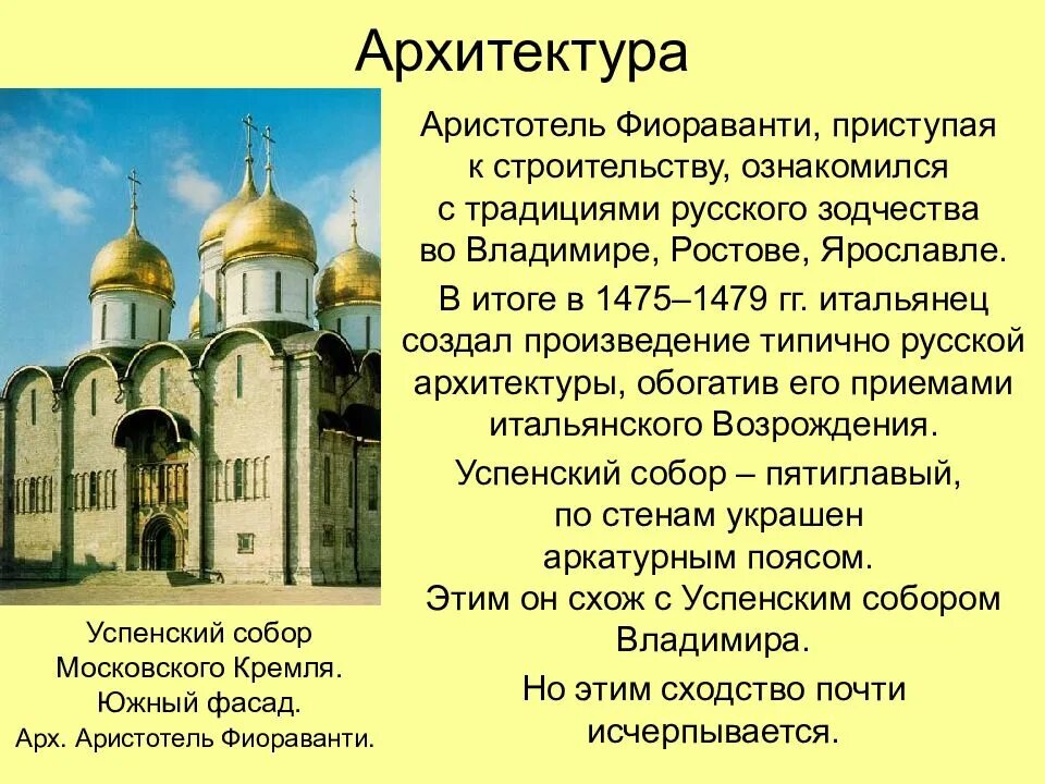 Xiii xv вв. Архитектура 15 века на Руси.