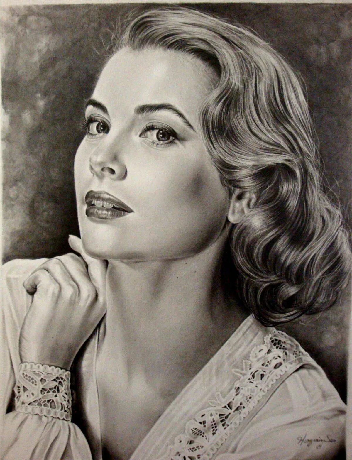 Картинка женщина карандашом. Портрет Грейс Келли. Грейс Келли в карандаше. Grace Kelly карандашный портрет,.