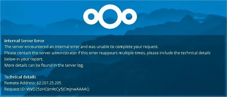 Error 12 internal error. Nextcloud docker. ВК шаги Error.