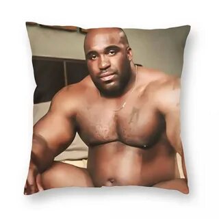 Well Endowed Man Black Guy Dick Square Pillowcase Polyester Linen Velvet Pr...