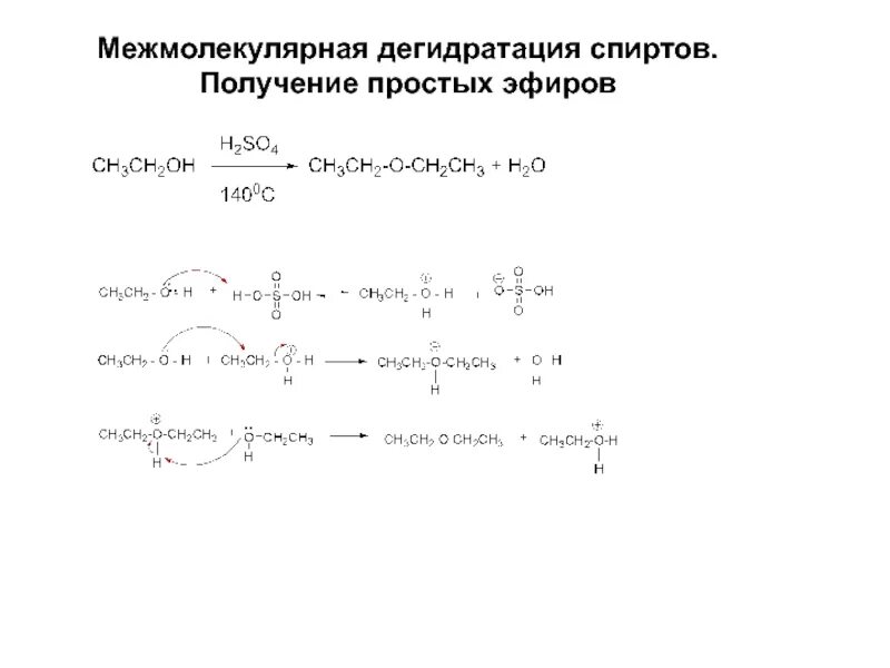 Получение спиртов дегидратацией. Дегидратация пропанола 2. Межмолекулярная дегидратация пропанола 2. Дегидратация спиртов получение простых эфиров. Дегидратация простых эфиров.