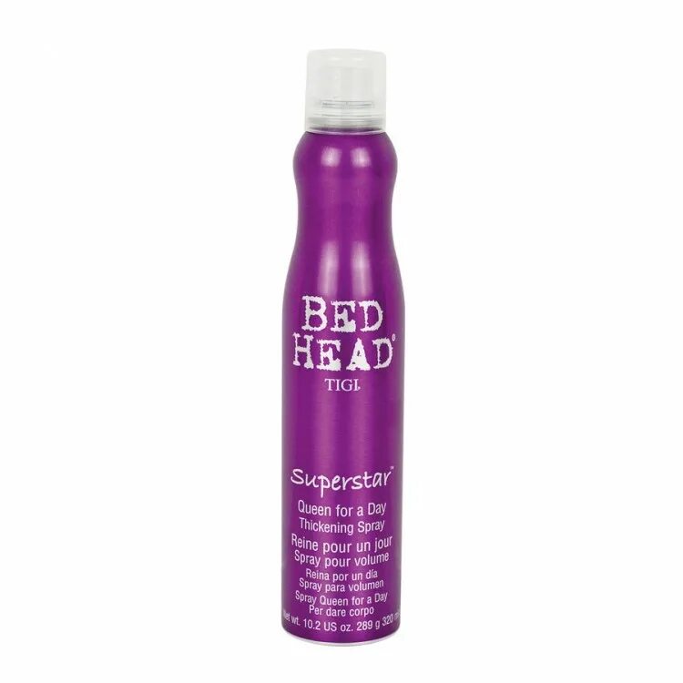 Bed head Tigi Superstar спрей. Спрей для придания объема волосам Tigi Bed head Queen for a Day 311 мл. Спрей для придания объема волосам Bed head Superstar Queen for a Day, 311 мл. Bed head Tigi для волос спрей. Косметика для объема волос