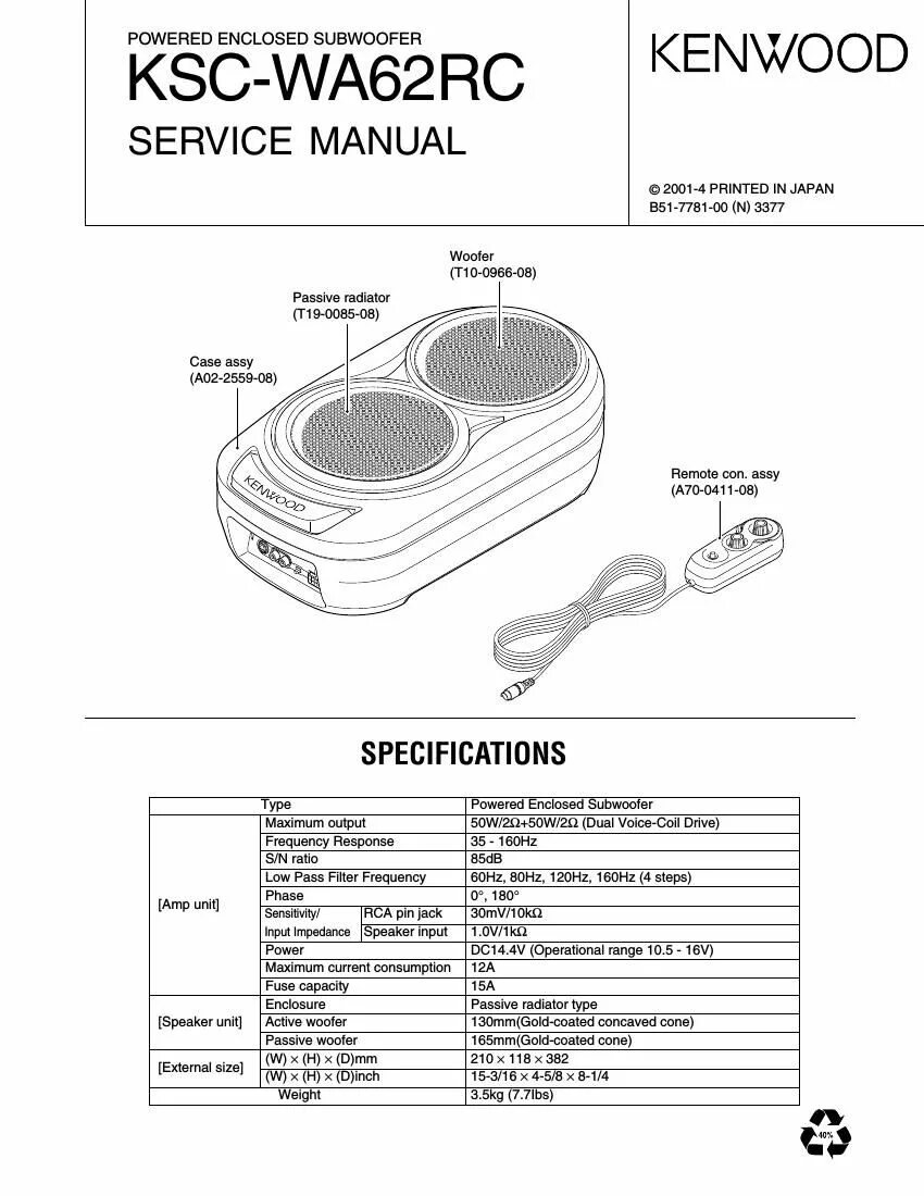 Service manual pdf download. Ksc-wa62rc. kenwood ksc 8a. kenwood ksc-wa82rc. kenwood ksc-14 service manual.