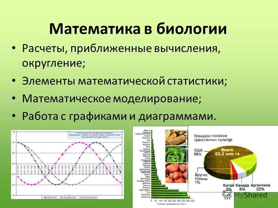 Математика в биологии школа