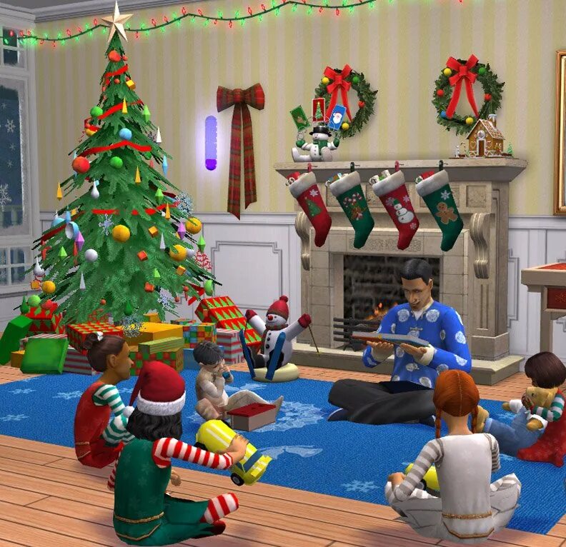 Игра дом новый год. SIMS 2 Рождество. Симс 2 Хэппи Холидей. The SIMS 2: Happy Holiday stuff. The SIMS 2 Рождественская деревня.