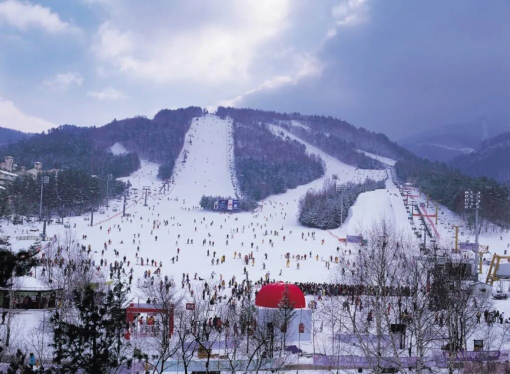 Северная корея горнолыжный курорт. Ёнпхён горнолыжный курорт. Горнолыжный курорт Ябули Китай. Ёнпхён в Южной Корее. Курорт Енпхене Южная Корея.