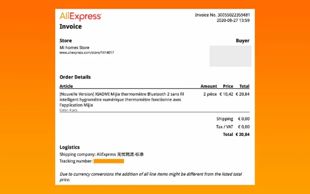 Счет алиэкспресс. Invoice ALIEXPRESS. Инвойс АЛИЭКСПРЕСС.