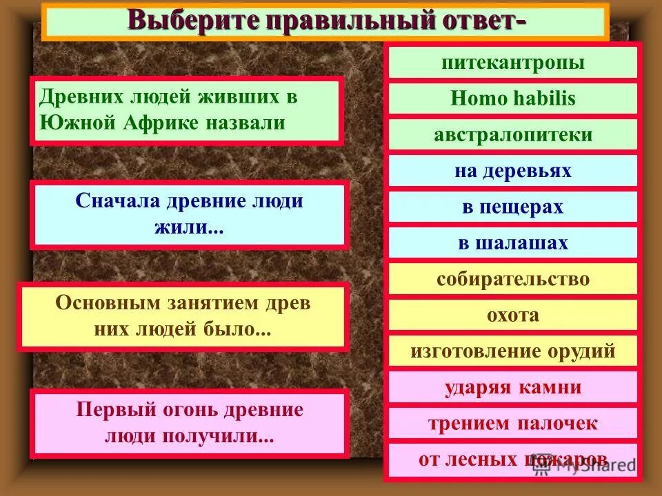 Условия первобытной земли