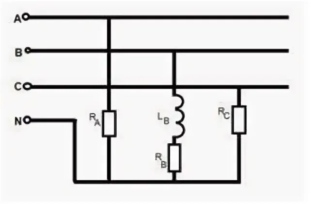 В трехфазную четырехпроводную сеть включили с линейным напряжени. В четырехпроводную сеть трехфазного тока с линейным напряжением Uл 380. Четырехфазная четырехпроводная сеть напряжением 380 220. Резистор в качестве активной нагрузки 220в. Индуктивность катушки 15 мгн