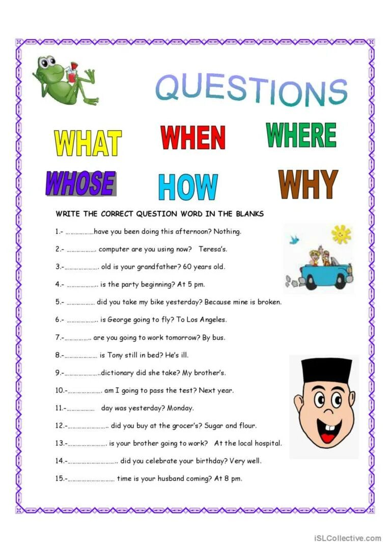 Question words ответы. WH questions упражнения. Question Words. WH questions Worksheets. Question Words in English.