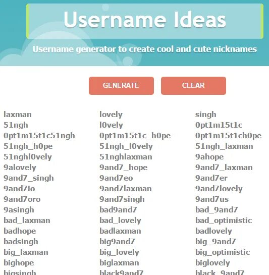 Bad user name. Username ideas. cool username. username generator. cool nicknames.