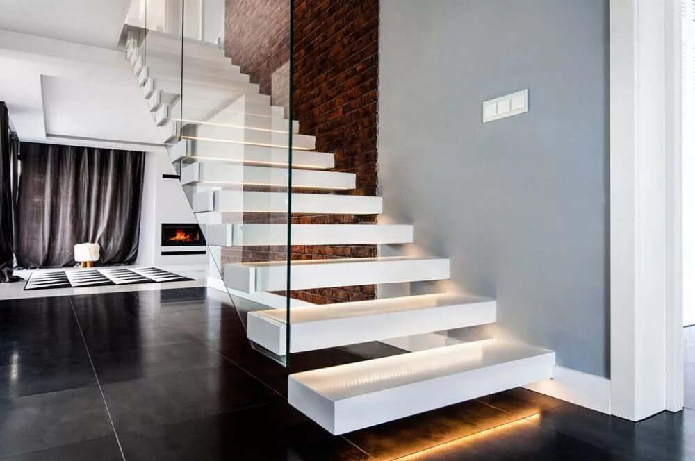 Лестница. Одномаршевая бетонная лестница. Лестница бетонная одномаршевая межэтажная. Консольная лестница. Консольная бетонная лестница.