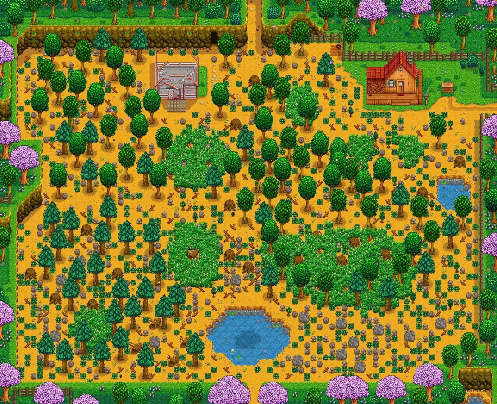 Stardew village. Stardew Valley карта фермы. Стандартная ферма Stardew Valley. Stardew Valley обычная ферма. Старди Валли.