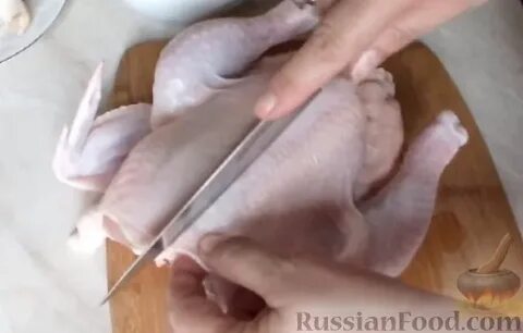 Рулет из тушки курицы