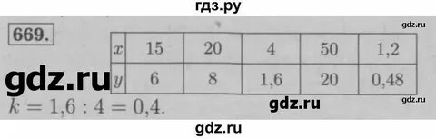 Математика 6 класс учебник номер 669