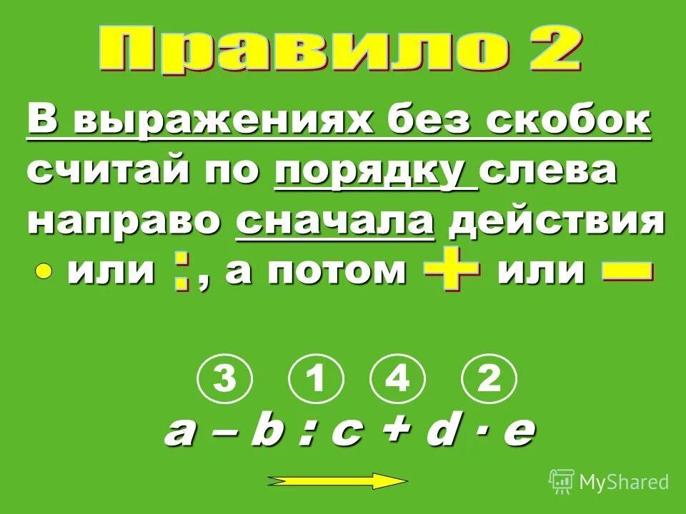 Решение математических выражений. Порядок действий в выражениях без скобок. Порядок выполнения действий. Порядок выполнения действий в выражениях. Порядокмвыполнения действий.