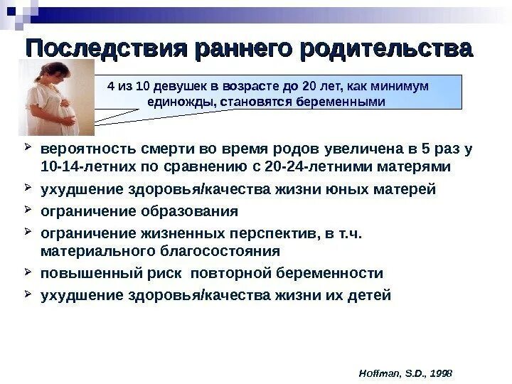 Негативные последствия беременности