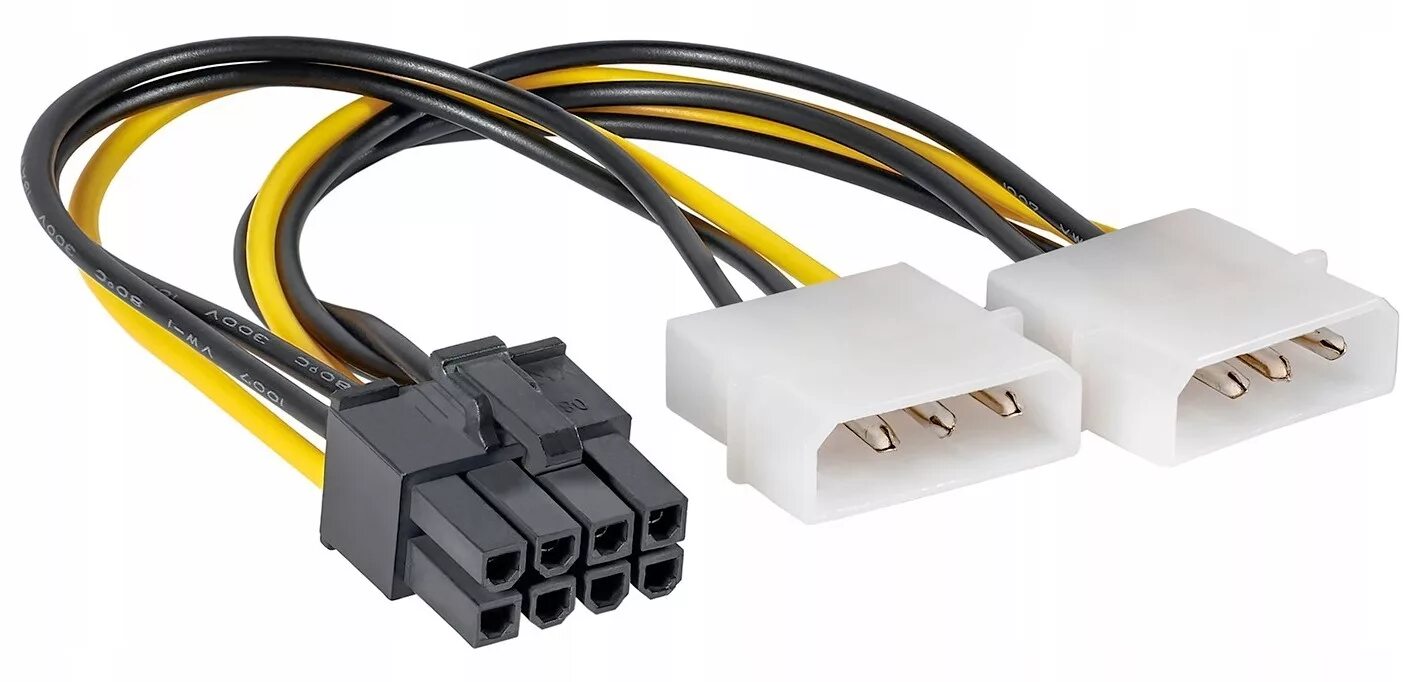 Переходник 2 молекс 8 пин PCI-E. Переходник 8-Pin Molex x2. Кабель ATCOM PCI-E 8-Pin - 2 x 3-Pin Molex (at8604) 0.15 м. Переходник Molex Molex x2.