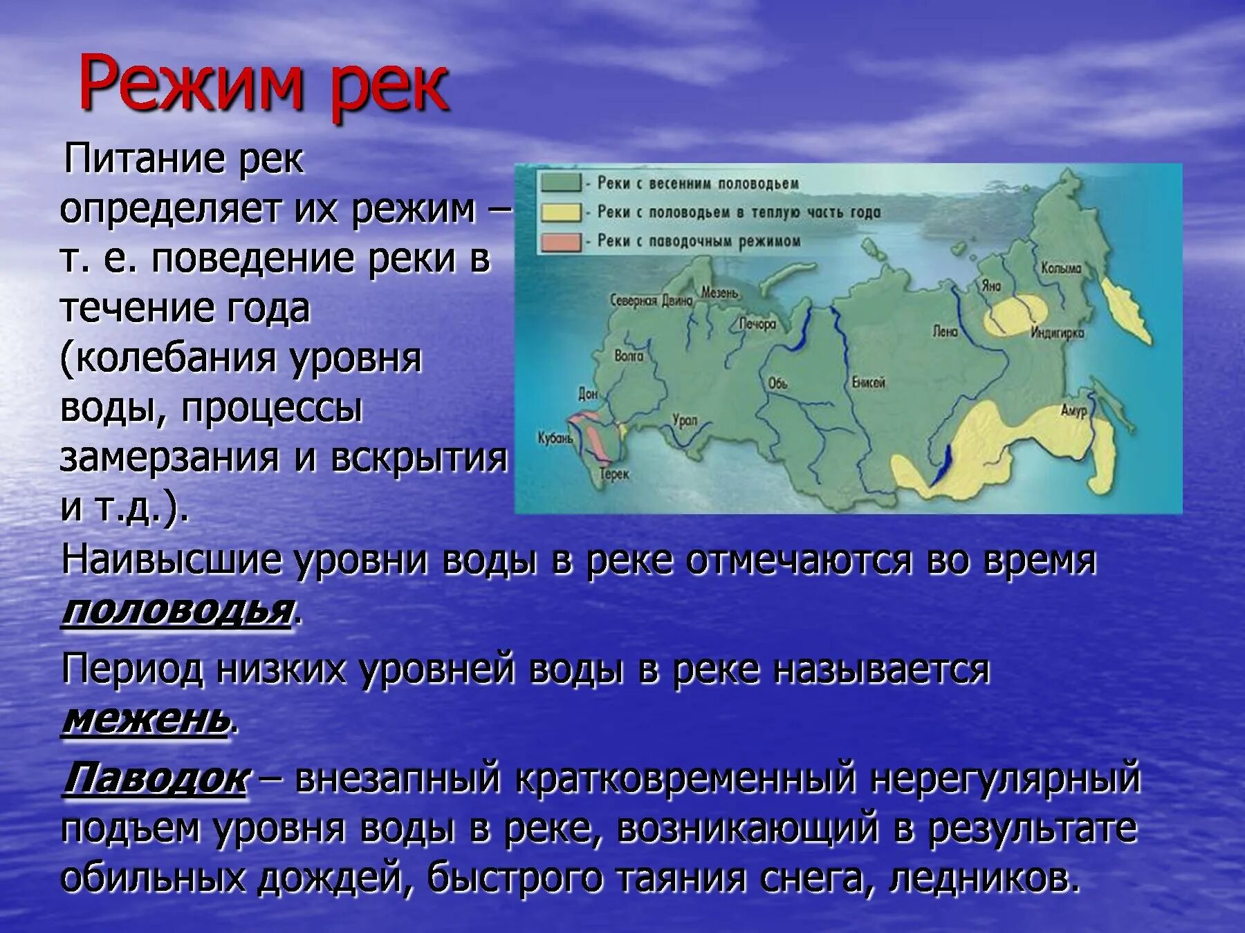 Питание реки слайд. Режим реки. Питание и режим рек. Типы питания рек схема. Режим стока рек