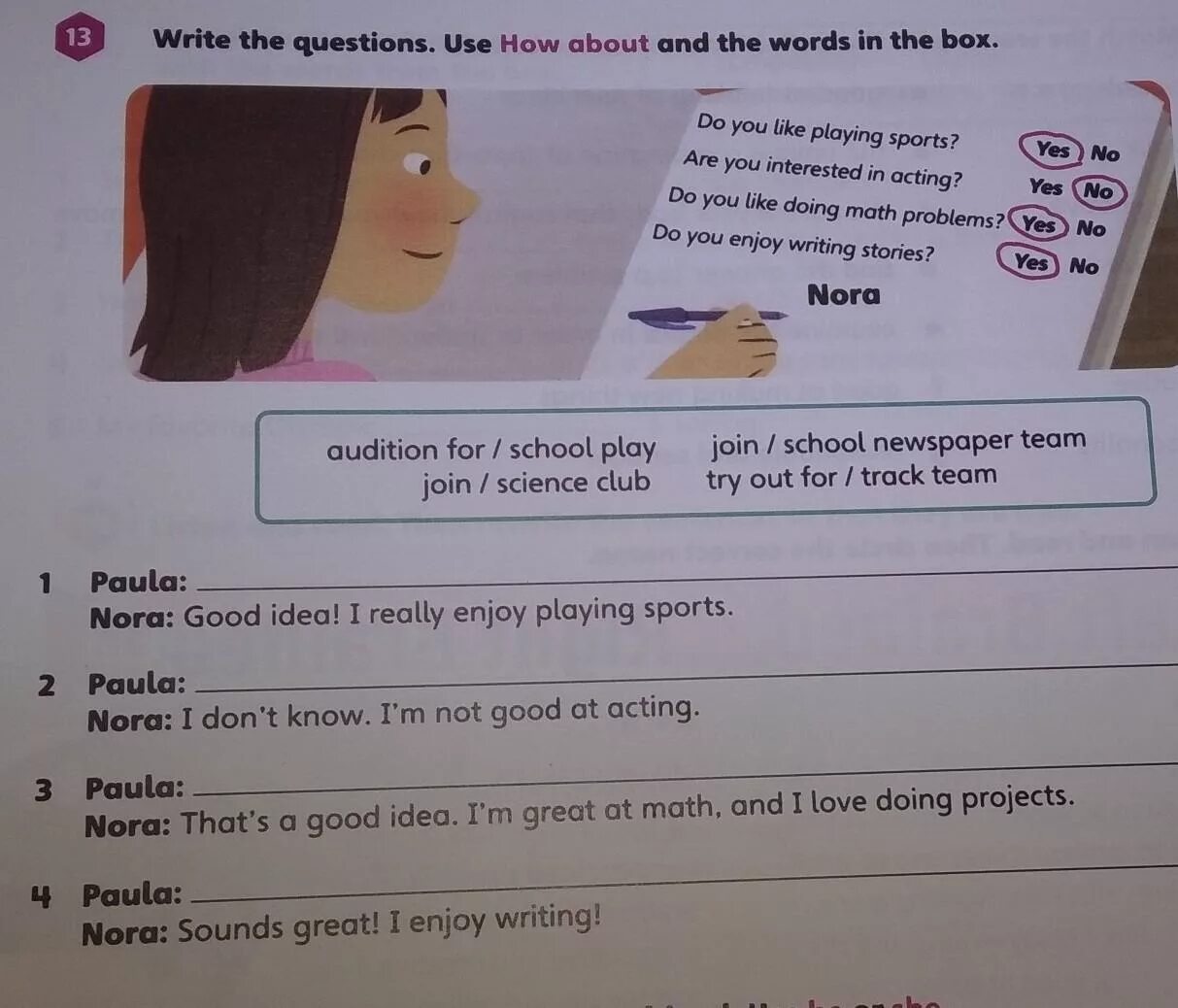 Write the questions. Use is. Write b's questions use 12.4 ответы на вопросы. Complete the questions in the dialogues. Questions with used to.